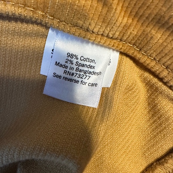 NWOT Corduroy Lace-Up Yellow Skirt - Picture 5 of 7